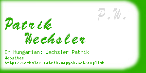 patrik wechsler business card